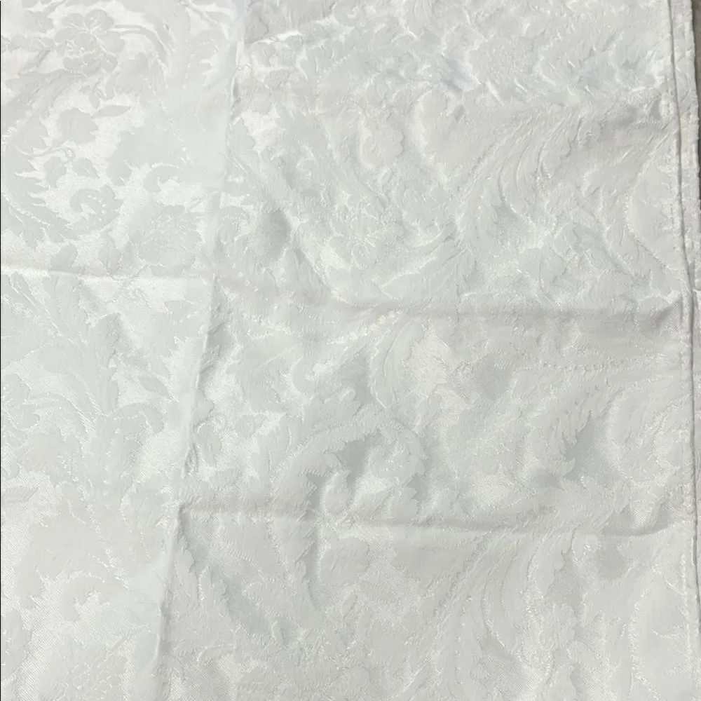 Elegant White Damask Fabric Avon